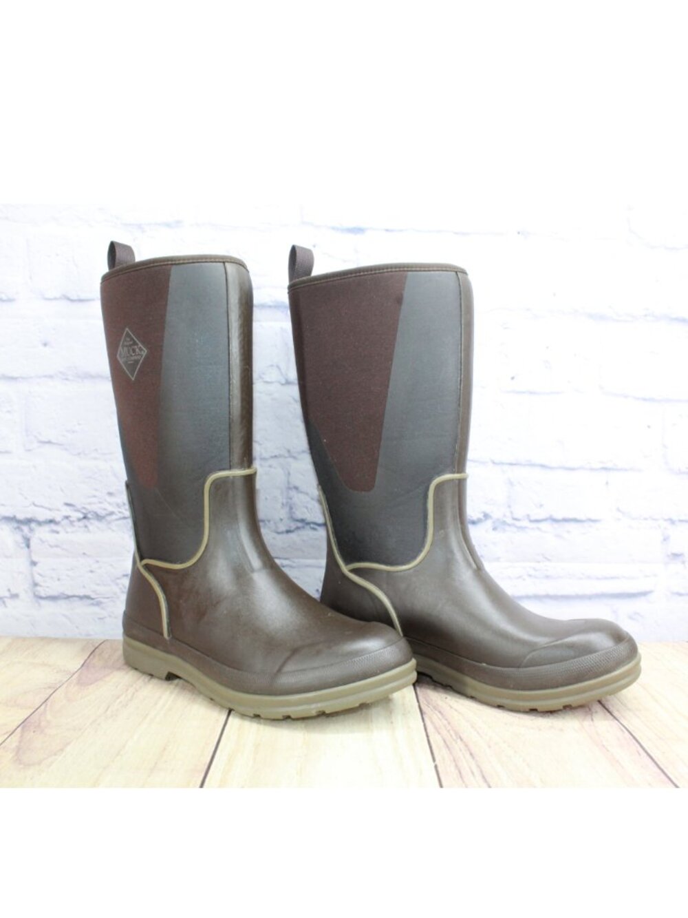Muck Boots Originals Tall Dark Brown Rubber Boots Waterproof Outdoor Size 6 - Picture 3 of 9